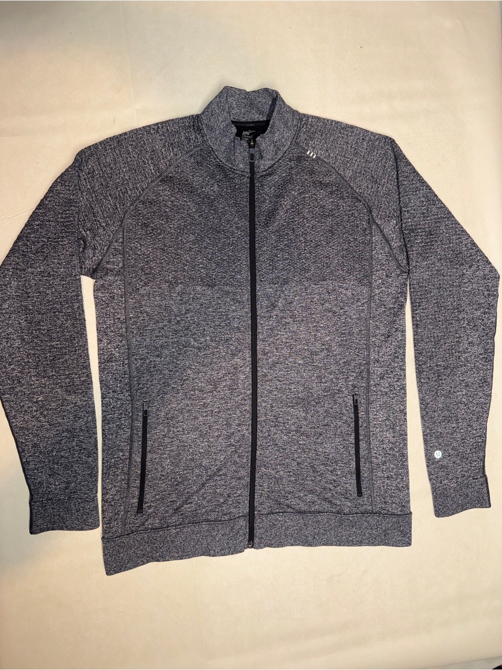 lululemon athletica Men's Heathered Gray Lightweight Zip Jacket
